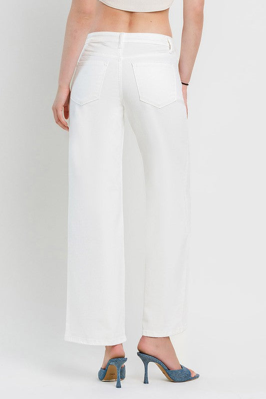 MID RISE WIDE LEG JEANS