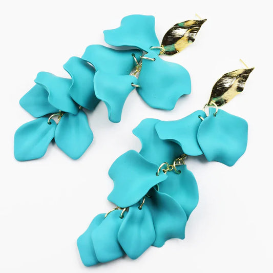 Dangle Petals Turquoise Earring