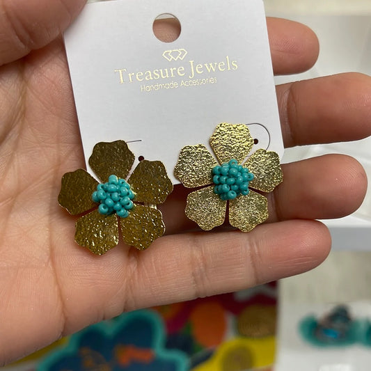 TJ Mini Daisy Turquoise Earring