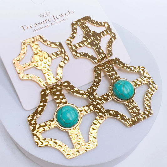 TJ Stacey Bubble Turquoise Earring